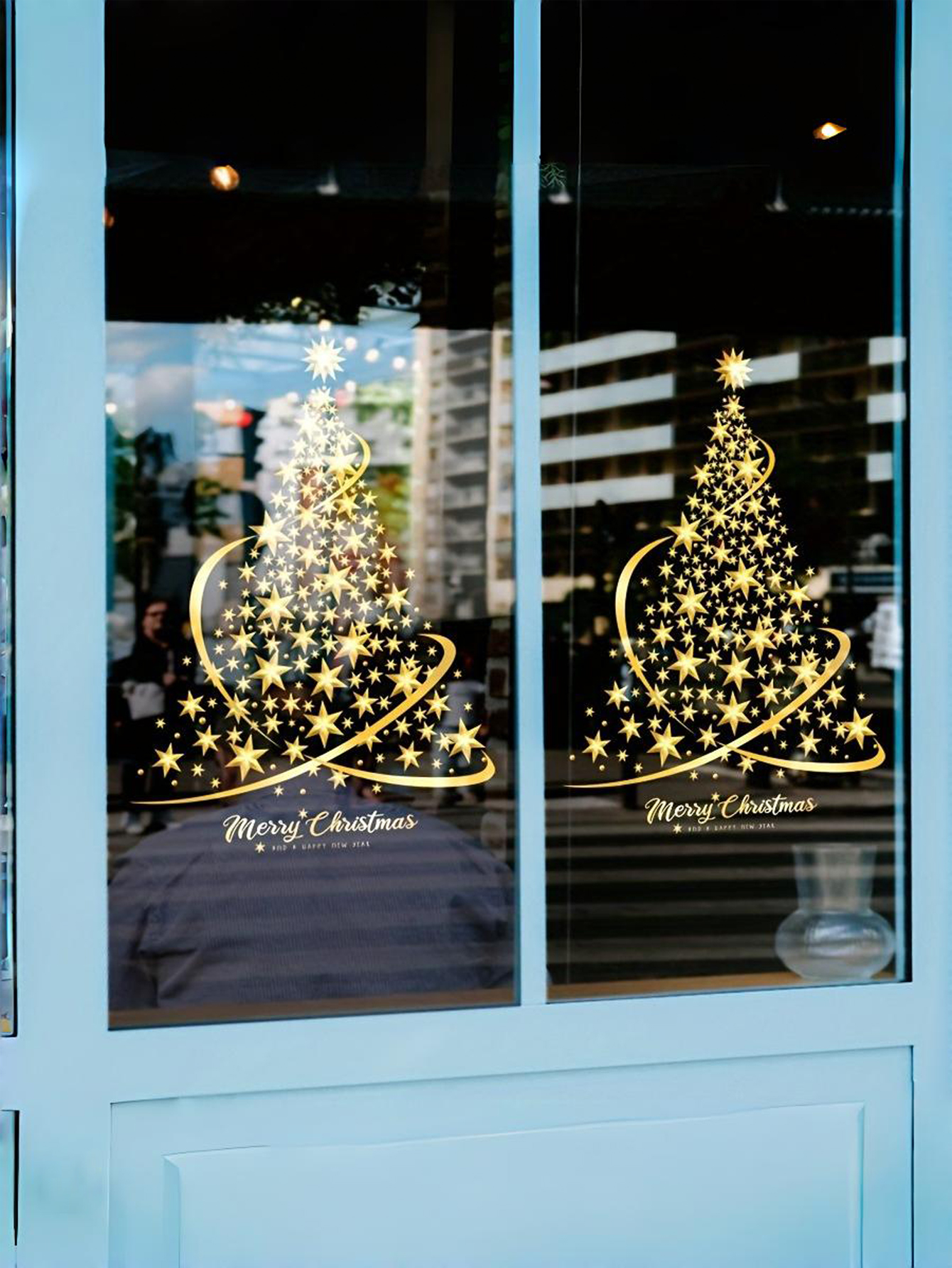 Star Christmas Tree Christmas Decoration Sticker